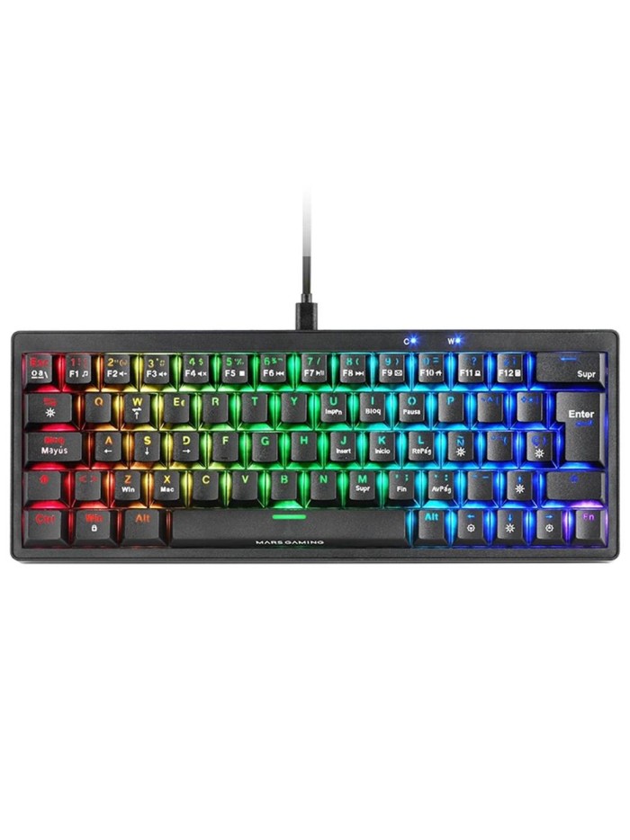 Teclado mars gaming mkminiprobes negro Teclado mars gaming mkminiprobes negro