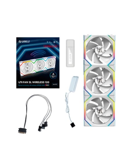Ventilador cpu lian li unifan sl inalambrico argb 3 x 120mm blanco