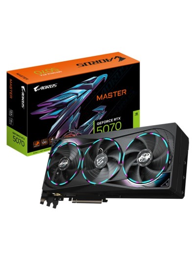 Tarjeta grafica gigabyte rtx 5070 aorus master 12gb negro gddr7