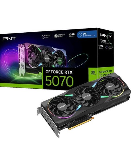Tarjeta grafica pny rtx 5070 oc 12gb gddr7 argb