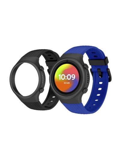 Smartwatch spc smartee 4g junior 1.2 pulgadas azul + funda negra