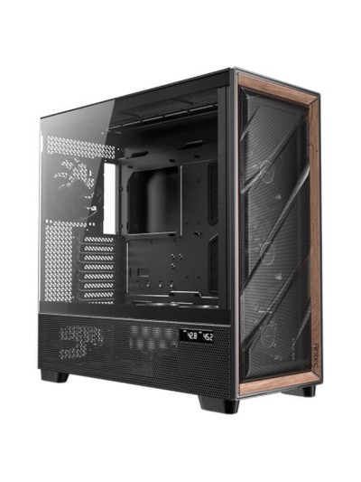 Caja antec flux pro_euv wood atx 2xusb3.0 sin fuente negro