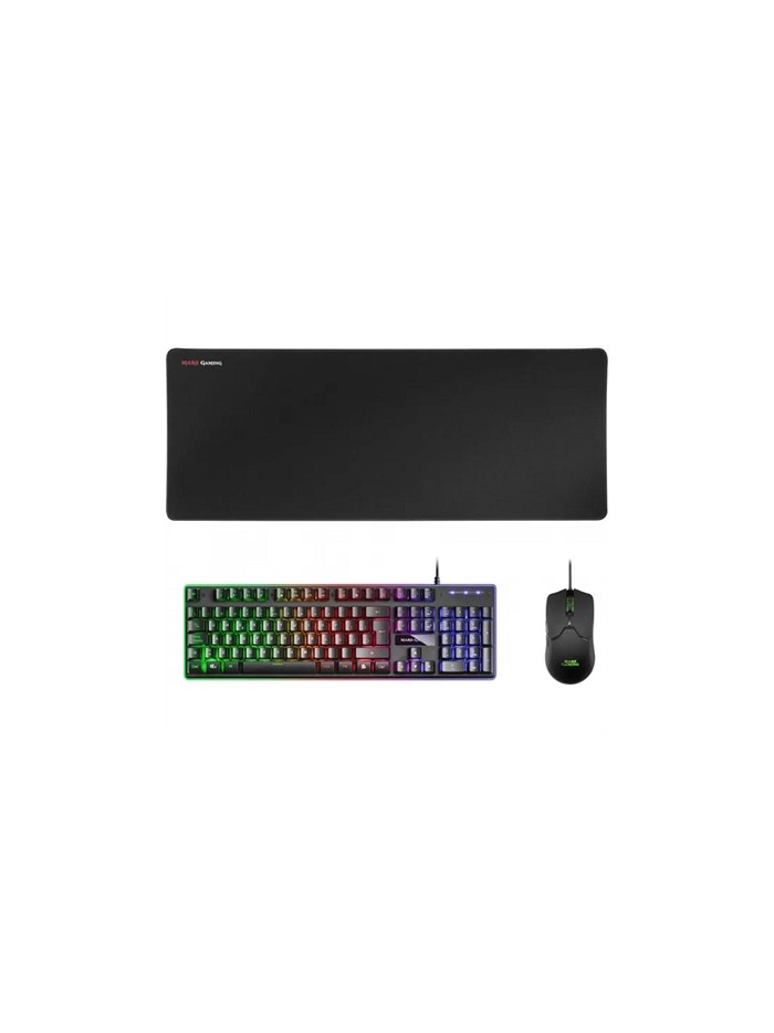 Kit teclado + raton mars gaming mcpx rgb negro + alfombrilla Kit teclado + raton mars gaming mcpx rgb negro + alfombrilla