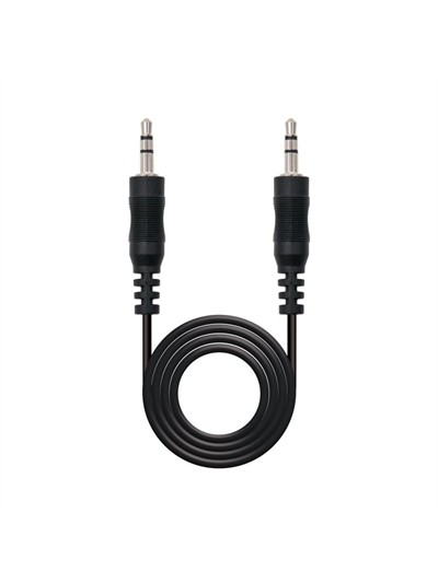 Cable audio jack 3.5mm nanocable 10m - macho - macho - negro