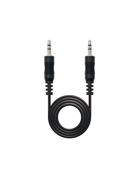 Cable audio jack 3.5mm nanocable 10m - macho - macho - negro