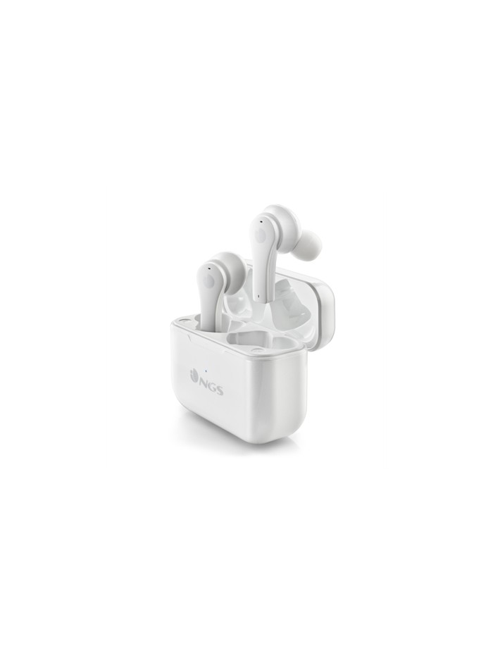 Auriculares inalambricos ngs artica bloom white bluetooth 5.1 + estuche de carga - blanco Auriculares inalambricos ngs artica bloom white bluetooth 5.1 + estuche de carga - blanco