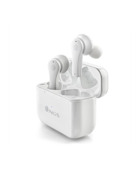 Auriculares inalambricos ngs artica bloom white bluetooth 5.1 + estuche de carga - blanco