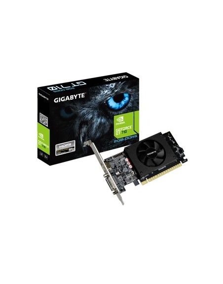 Tarjeta grafica gigabyte nvidia g - force gt 710 - d5 2gb gddr5 dual - link dvi - i hdmi
