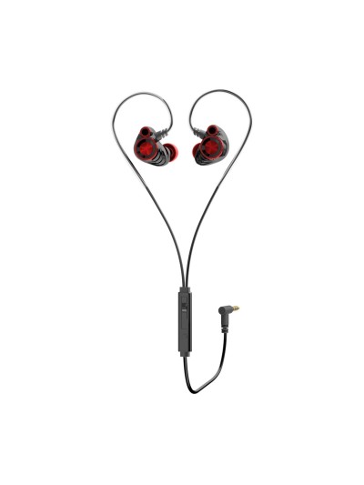Auricular hp dhe - 7002 microfono jack 3.5mm negro - rojo