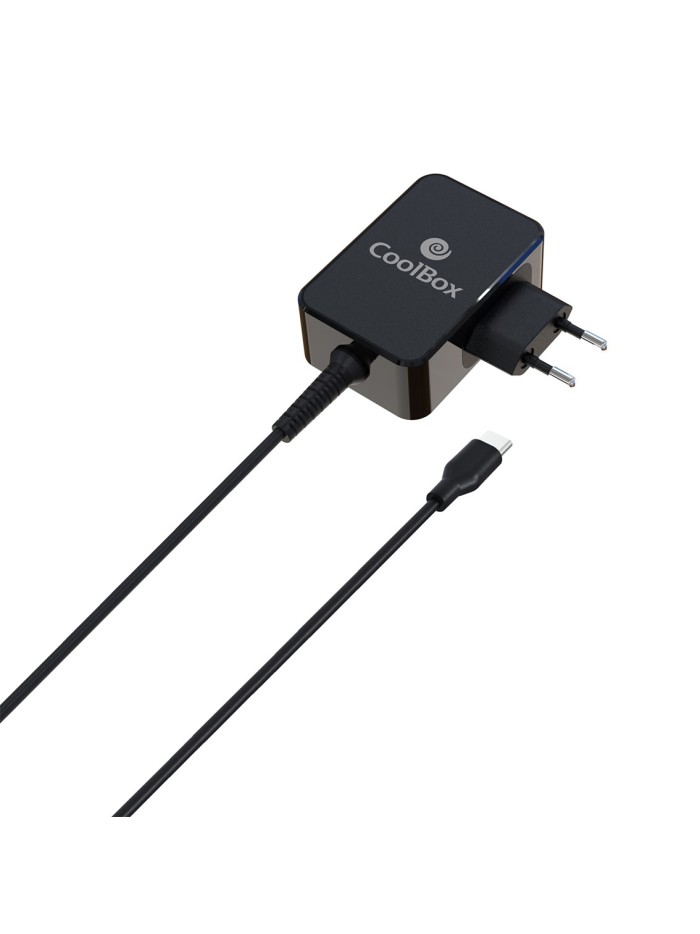 Cargador de corriente universal para portatiles coolbox 65w usb tipo c Cargador de corriente universal para portatiles coolbox 65w usb tipo c