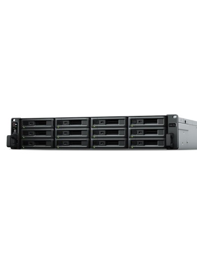 Servidor nas synology rs3621rpxs 2u 12bay 2.2 ghz 6c 8gb ddr4 4x 1gbe 2x usb3.2 rps