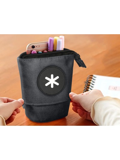Estuche portatodo antartik cubilete color negro 190x60x80 mm