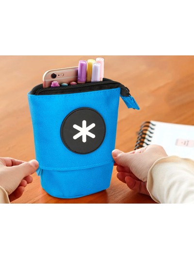 Estuche portatodo antartik cubilete color azul 190x60x80 mm