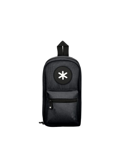 Estuche portatodo antartik forma de mochila con bolsillo y 4 departamentos color negro 230x50x120 mm