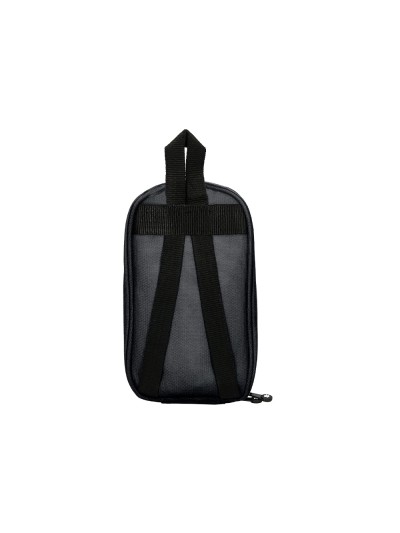 Estuche portatodo antartik forma de mochila con bolsillo y 4 departamentos color negro 230x50x120 mm