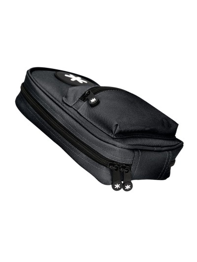 Estuche portatodo antartik forma de mochila con bolsillo y 4 departamentos color negro 230x50x120 mm