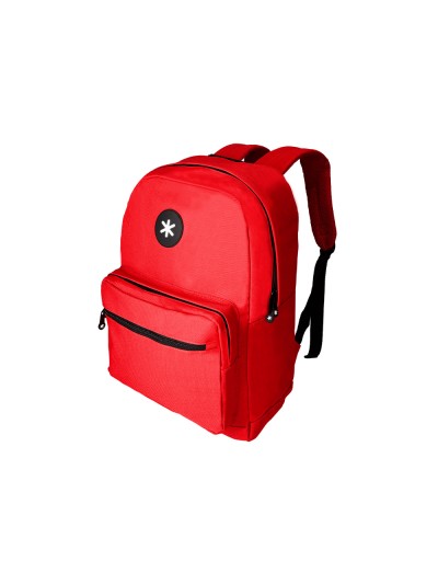 Cartera antartik mochila con asa y bolsillo frontal concremallera color rojo 320x140x430 mm