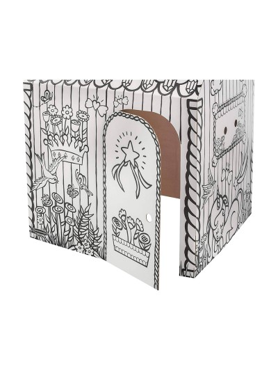 Casa de juego bankers box playhouse unicornio para pintar fabricada en carton reciclado 1210x960x810 mm