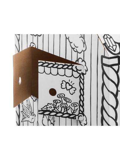 Casa de juego bankers box playhouse unicornio para pintar fabricada en carton reciclado 1210x960x810 mm