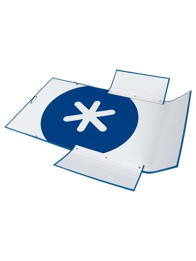 Carpeta antartik gomas a4 3 solapas carton forrado azul oscuro