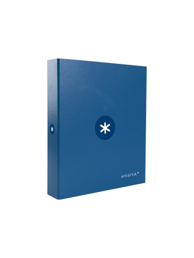 Carpeta 4 anillas 40 mm mixtas antartik a4 forrada color azul marino