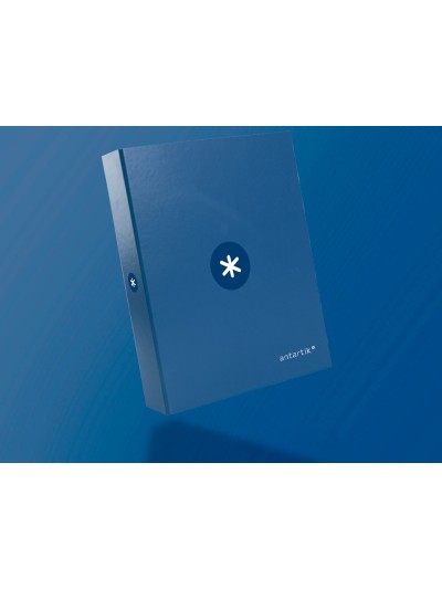 Carpeta 4 anillas 40 mm mixtas antartik a4 forrada color azul marino