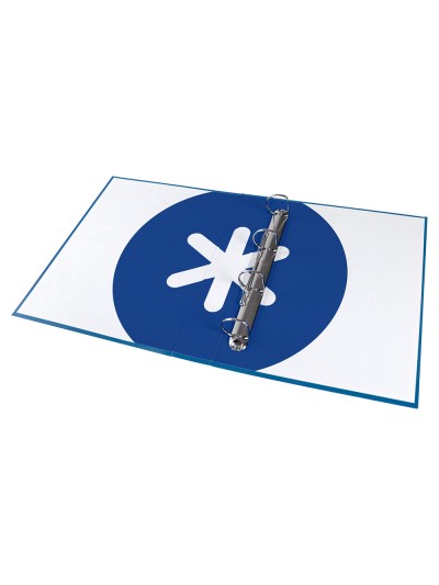 Carpeta 4 anillas 40 mm mixtas antartik a4 forrada color azul marino
