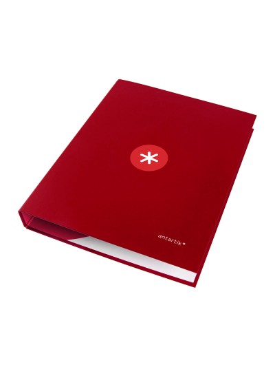 Carpeta antartik a4 forrada 4 anillas 25 mm redondas color frambuesa