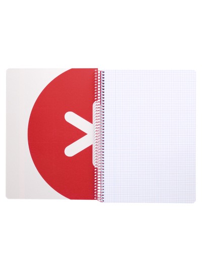 Cuaderno espiral antartik a4 micro tapa dura 80h 100gr cuadro 5mm sin banda4 taladros color frambuesa