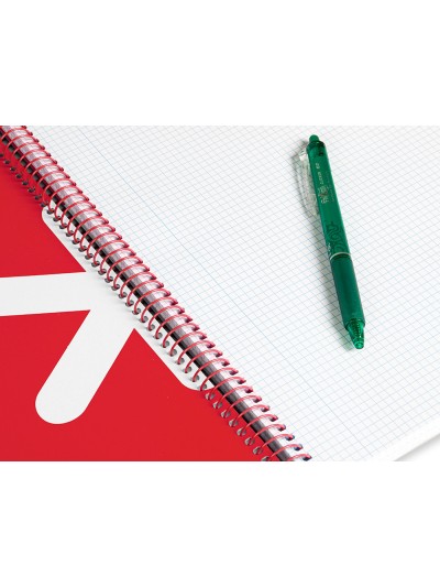 Cuaderno espiral antartik a4 micro tapa dura 80h 100gr cuadro 5mm sin banda4 taladros color frambuesa