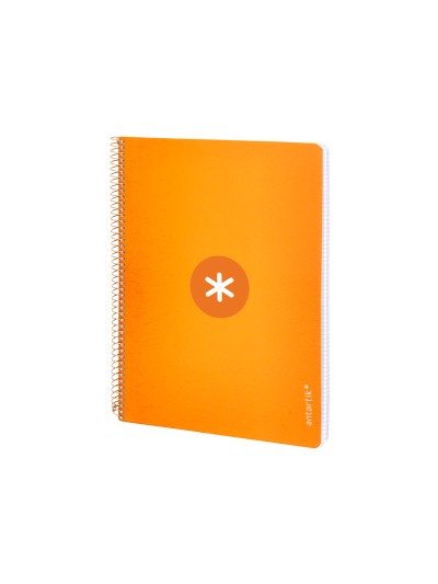 Cuaderno espiral antartik a4 micro tapa dura 80h 100gr cuadro 5mm sin banda4 taladros color mostaza