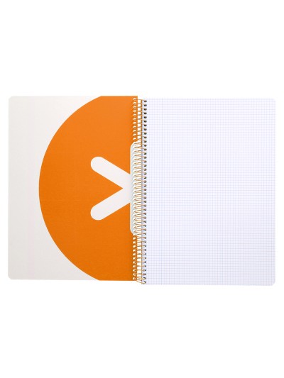 Cuaderno espiral antartik a4 micro tapa dura 80h 100gr cuadro 5mm sin banda4 taladros color mostaza