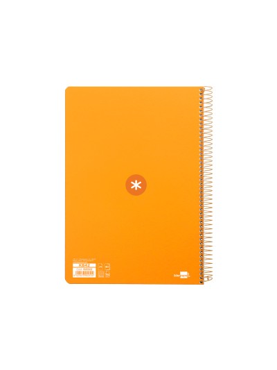 Cuaderno espiral antartik a4 micro tapa dura 80h 100gr cuadro 5mm sin banda4 taladros color mostaza