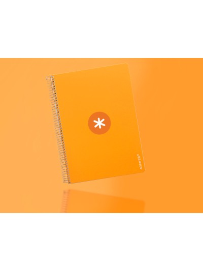 Cuaderno espiral antartik a4 micro tapa dura 80h 100gr cuadro 5mm sin banda4 taladros color mostaza
