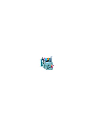 Organizador de sobremesa cep riviera plastico 8 departamentos color verde agua 143x158x93 mm