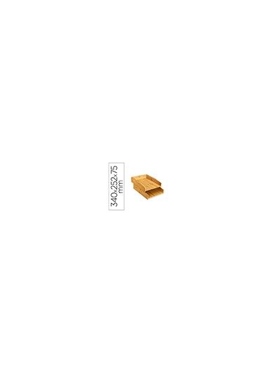 Bandeja sobremesa cep silva bambu lote de 2 unidades 340x252x75 mm