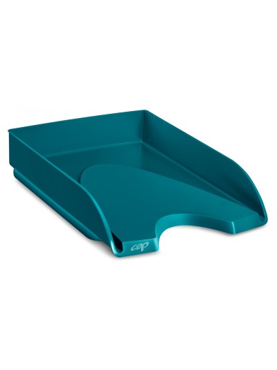 Bandeja sobremesa cep riviera plastico color esmeralda 348x257x66 mm
