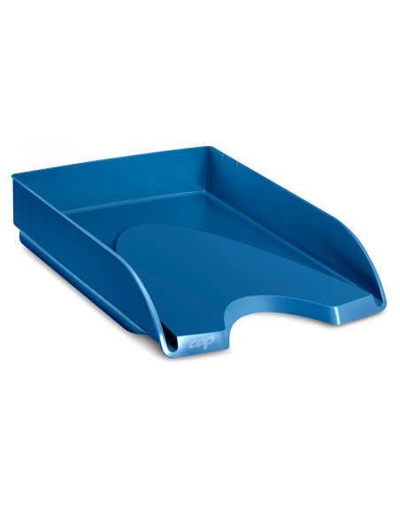 Bandeja sobremesa cep riviera plastico color azul porcelana 348x257x66 mm