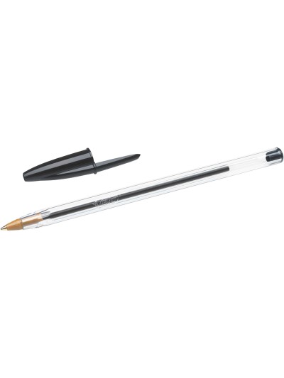 Boligrafo bic cristal original tinta negra bolsa de 5 unidades
