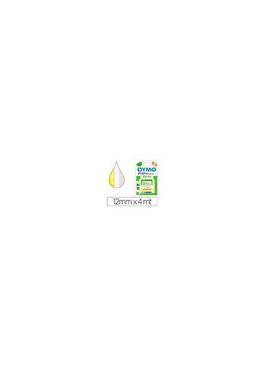 Cinta dymo metalizada letratag 12mm x 4mt papel blanco / plastico amarillo / metalica plata pack de 3