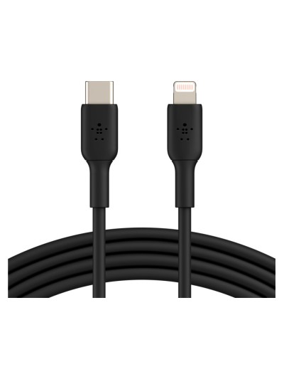 Cable belkin caa003bt1mbk usb-c a lightning boost charge longitud 1 m color negro