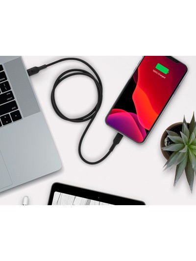 Cable belkin caa003bt1mbk usb-c a lightning boost charge longitud 1 m color negro