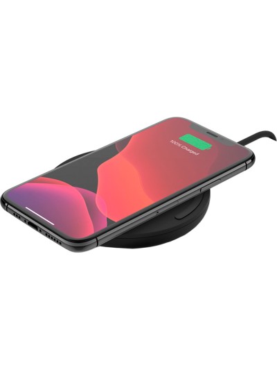 Base de carga inalambrica belkin wia001vfbk boost charge 10w + cargador qc 3.0 24w color negro