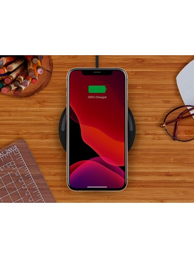 Base de carga inalambrica belkin wia001vfbk boost charge 10w + cargador qc 3.0 24w color negro