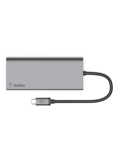 Adaptador belkin avc008btsgy multipuerto usb-c a ethernet / usb-c / usb-a / hdmi / sd color gris