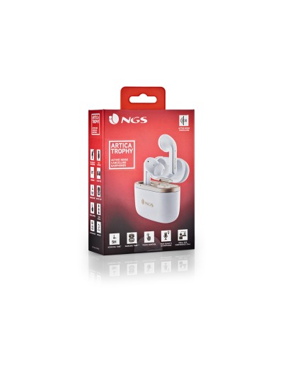 Auricular ngs artica trophy inalambrico alcance 10 m base de carga control tactil autonomia 20 horas usb-c