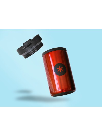 Vaso antartik acero inoxidable con tapa dosificador de seguridad y base acolchada 290 ml color rojo