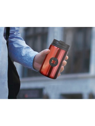 Vaso antartik acero inoxidable con tapa dosificador de seguridad y base acolchada 290 ml color rojo