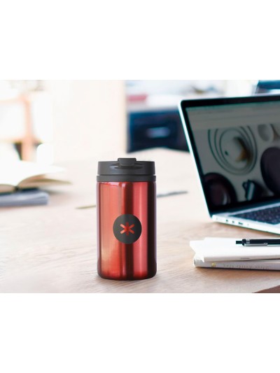 Vaso antartik acero inoxidable con tapa dosificador de seguridad y base acolchada 290 ml color rojo