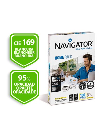 Papel fotocopiadora navigator din a4 80 gramos paquete de 150 hojas